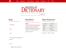 Tablet Screenshot of macmillandictionary.com